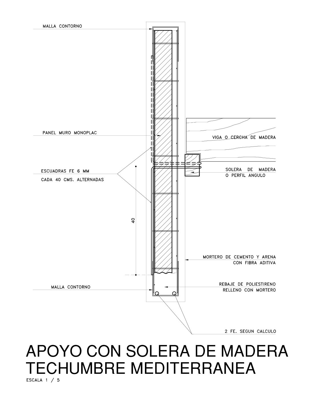 Vista previa de Apoyo con Solera Madera – Techumbre Mediterránea