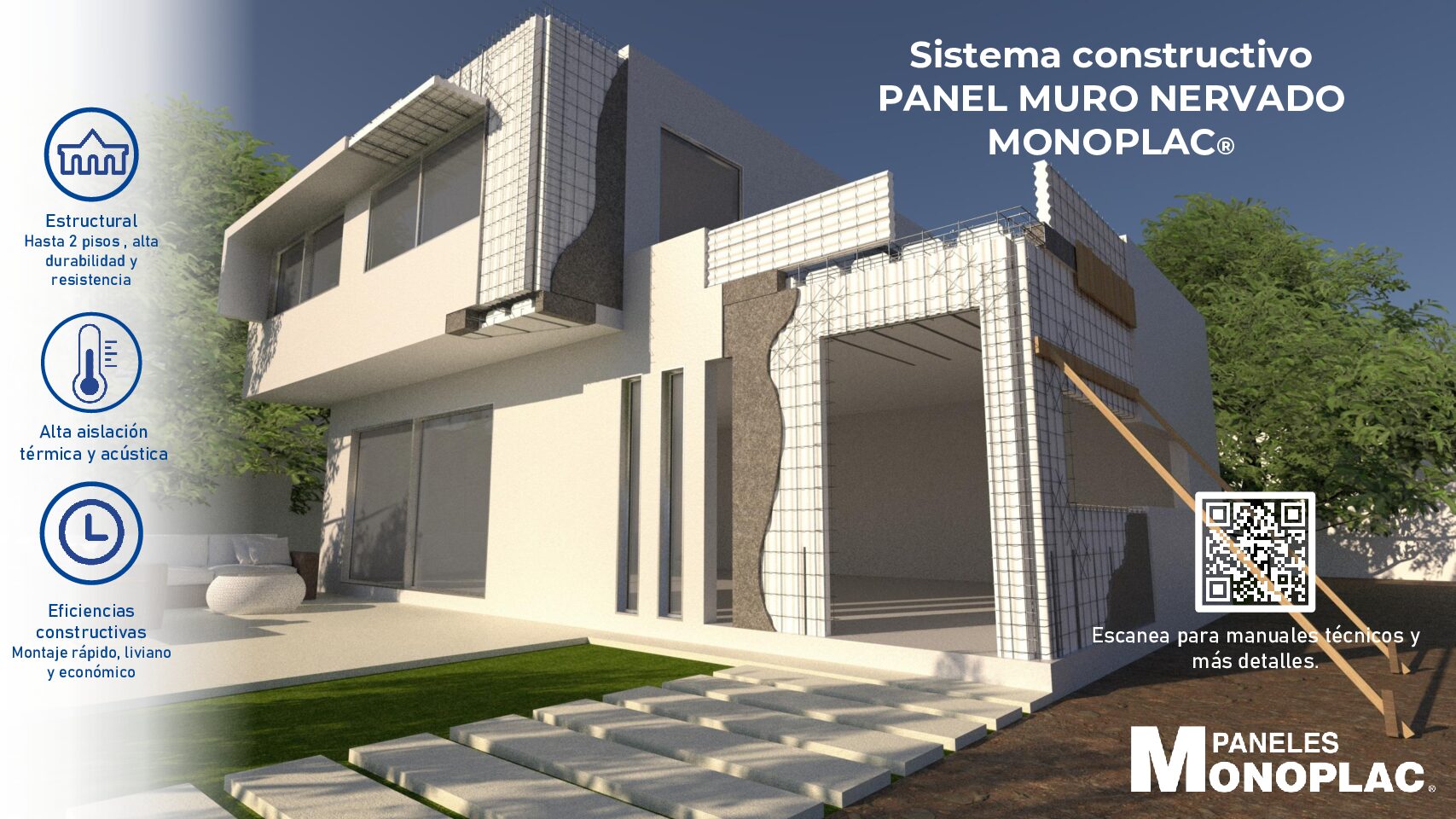 Vista previa de Ficha Técnica Panel Muro Nervado Monoplac