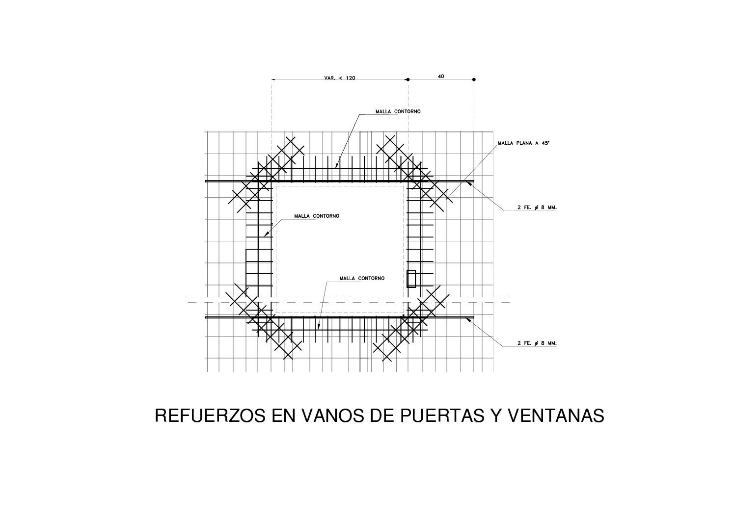 Vista previa de Refuerzo en Vanos de Puertas y Ventanas